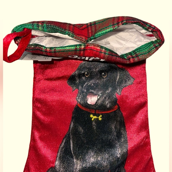 Black Labrador Retriever "Don't Stop Retrievin'" Christmas Stocking - Picture 4 of 6